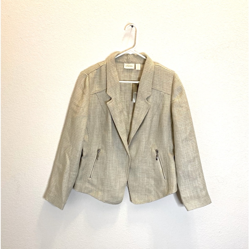 Chico’s Jacket Women’s shine texture size 1